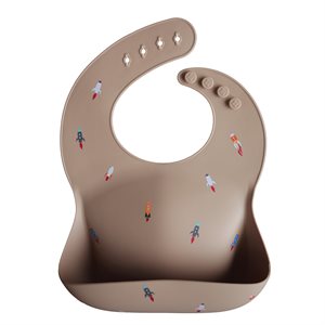 Mushie Silicone Bib - Rocket